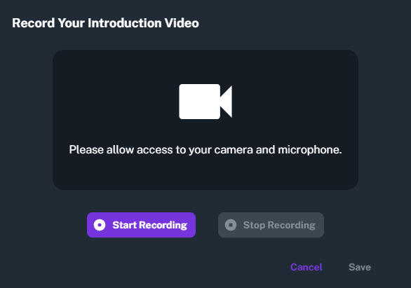 Video Recording Screenshot